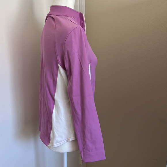 New Without Tag Pink & White Swing Long Sleeve Top M - Picture 3 of 6